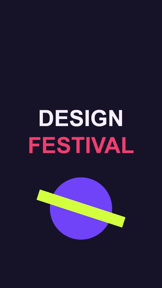 เฟรมที่ 2 DESIGN FESTIVAL พร้อมวงกลมและแถบ